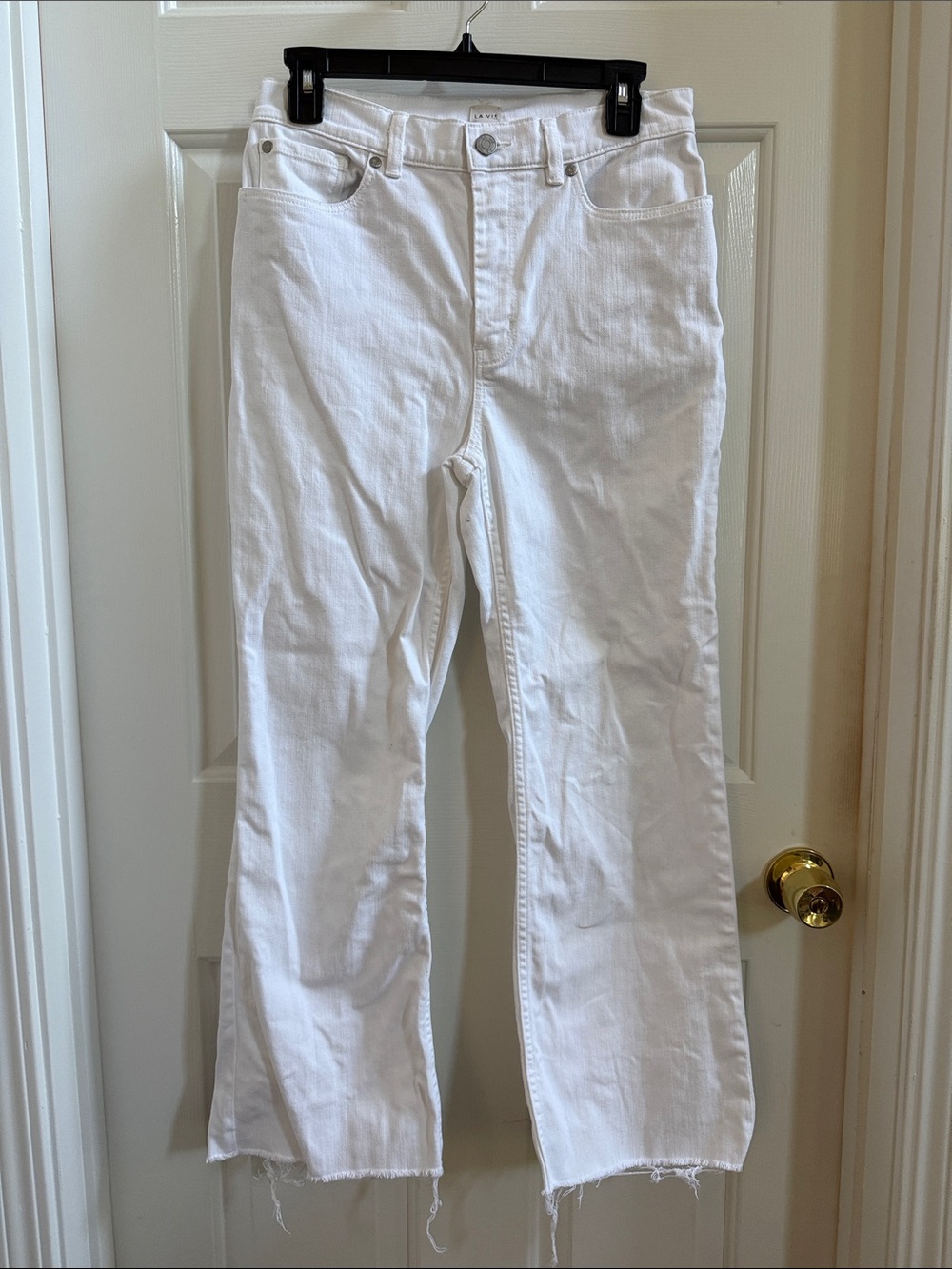 Rebecca Taylor La Vie White Straight-Leg Jeans